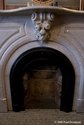 Closeup Of White Marble Fireplace