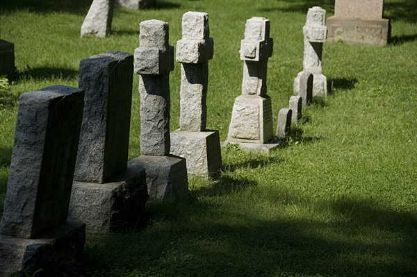 Row Of Stone Crosses