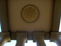 Looking up from the entrance