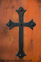 Metal Cross On Church Door