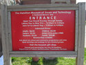 Hamilton Museum of Steam and Technology sign