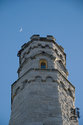 Top Of Tower With Moon