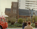 St. Marks Church during the fire in 1979